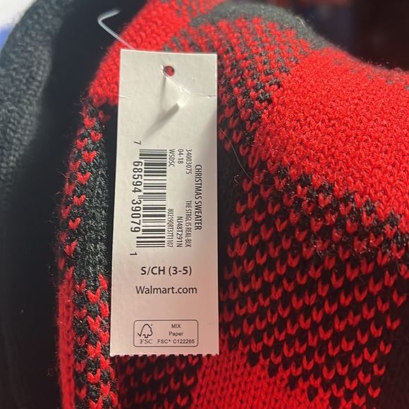 Ugly Christmas Sweater  Santa Sequins Ornaments Tinsel Bells Black Red  … - Picture 4 of 4